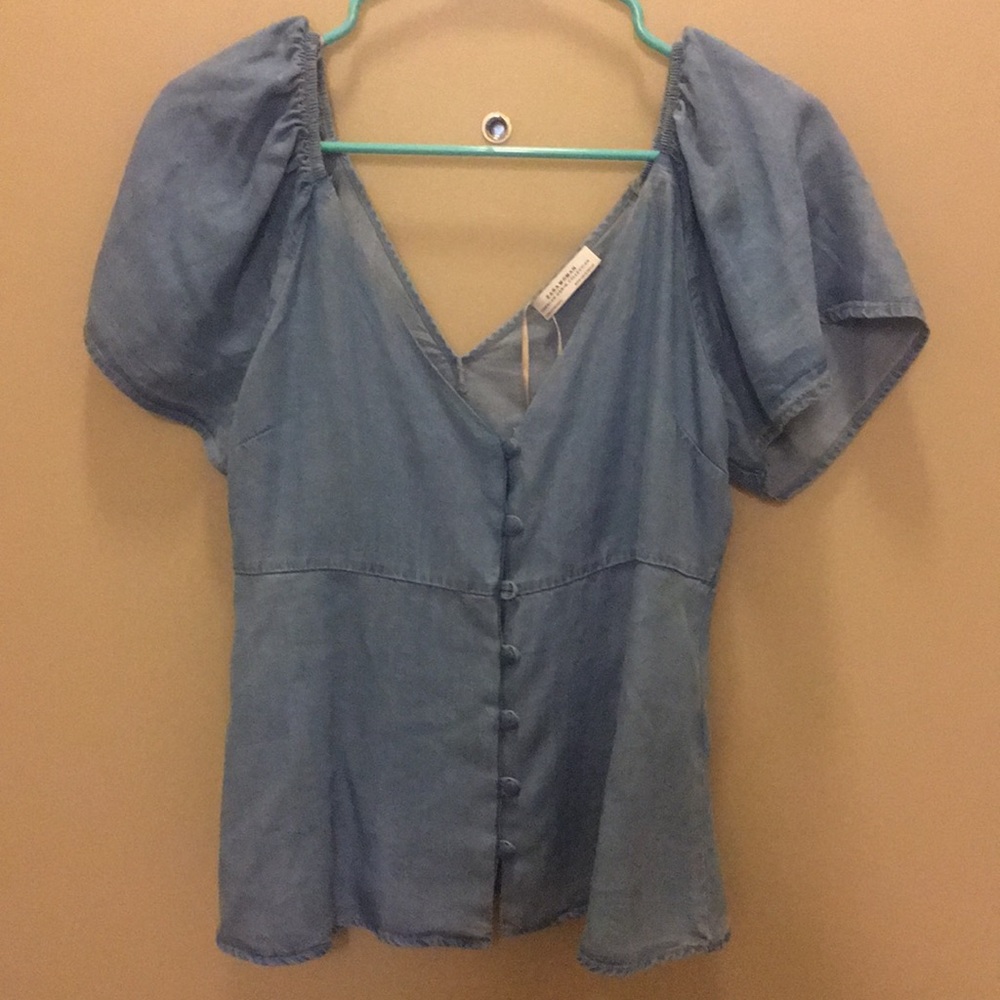 Zara Chambray Top